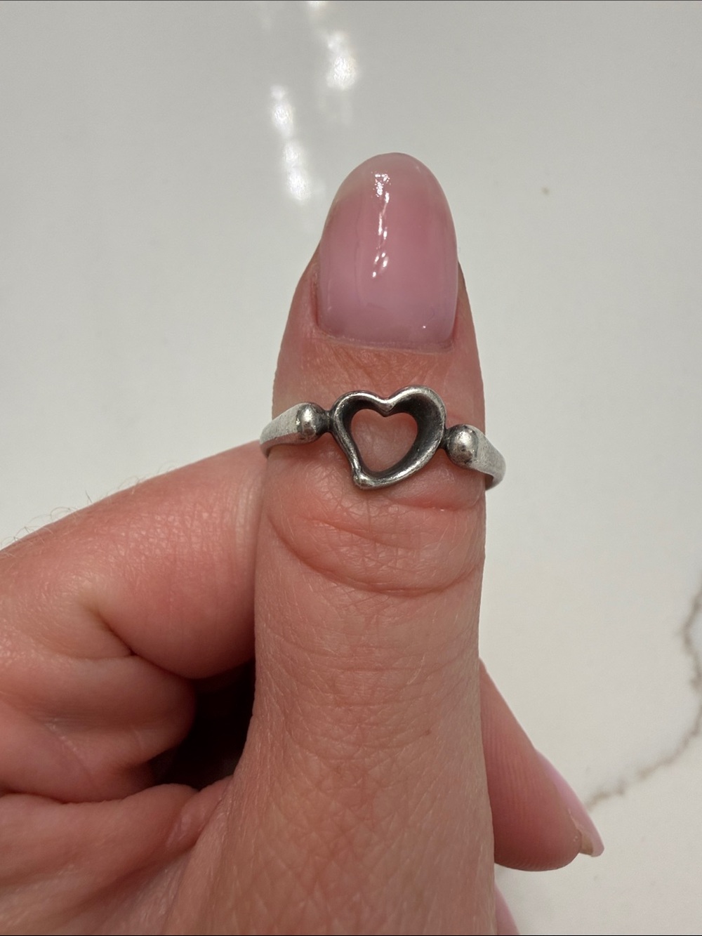 Tiffany & Co Sterling Open heart Ring - Silver